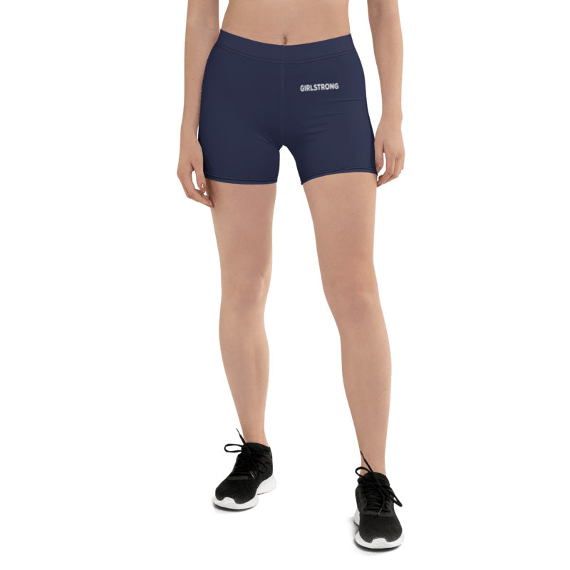 ELEVATED ESSENTIALS, SLIM AND SCULPT SHORTS NAVY BLUE