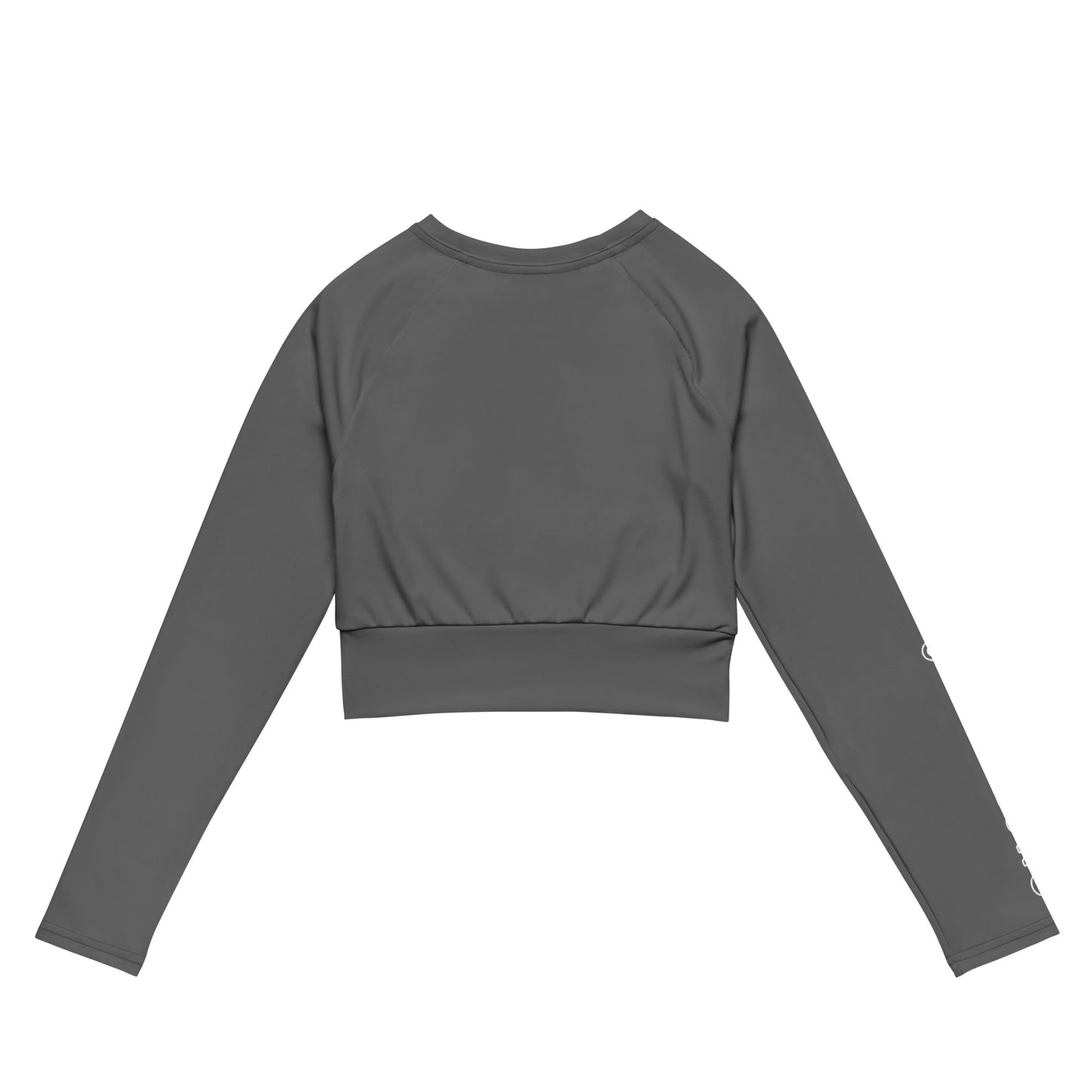 THE ESSENTIAL, SOFT AND STRETCHY, LONG SLEEVE FITTED CROP TOP GS LOGO SPORT GREY