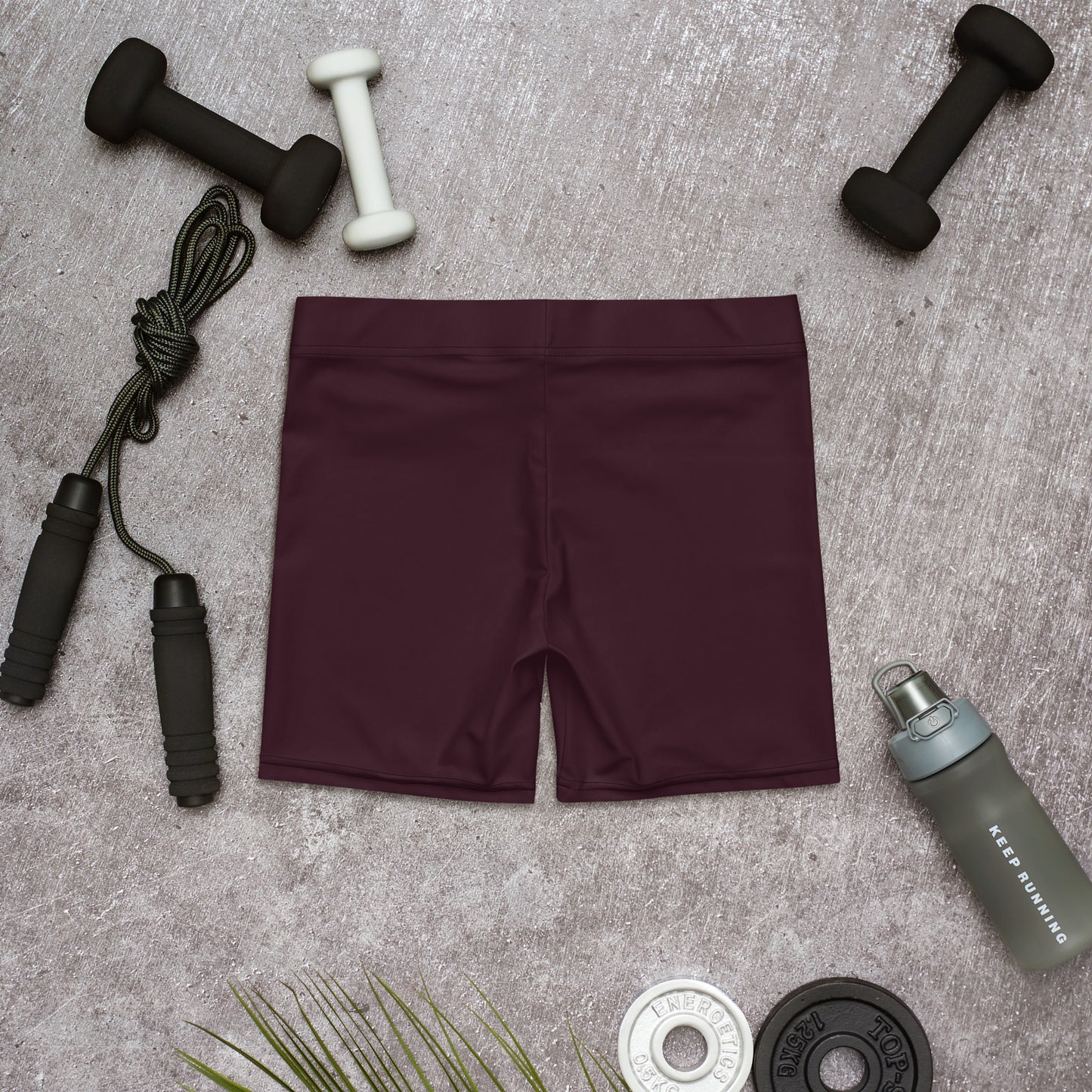 ELEVATED ESSENTIALS, SLIM AND SCULPT SHORTS CABERNET