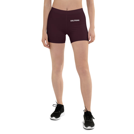 ELEVATED ESSENTIALS, SLIM AND SCULPT SHORTS CABERNET