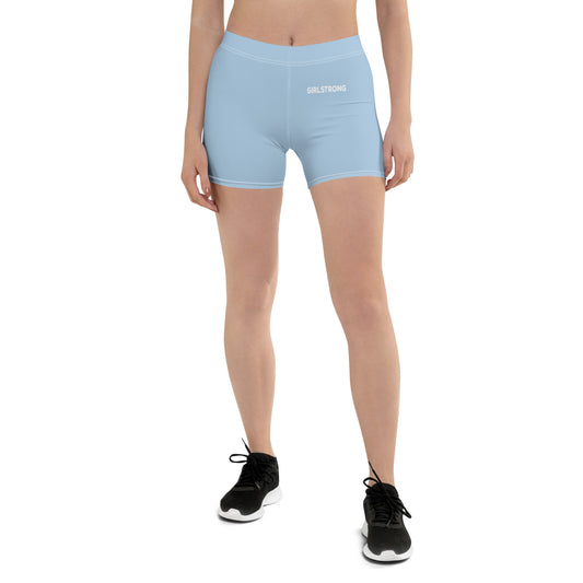 ELEVATED ESSENTIALS, SLIM AND SCULPT SHORTS BABE BLUE