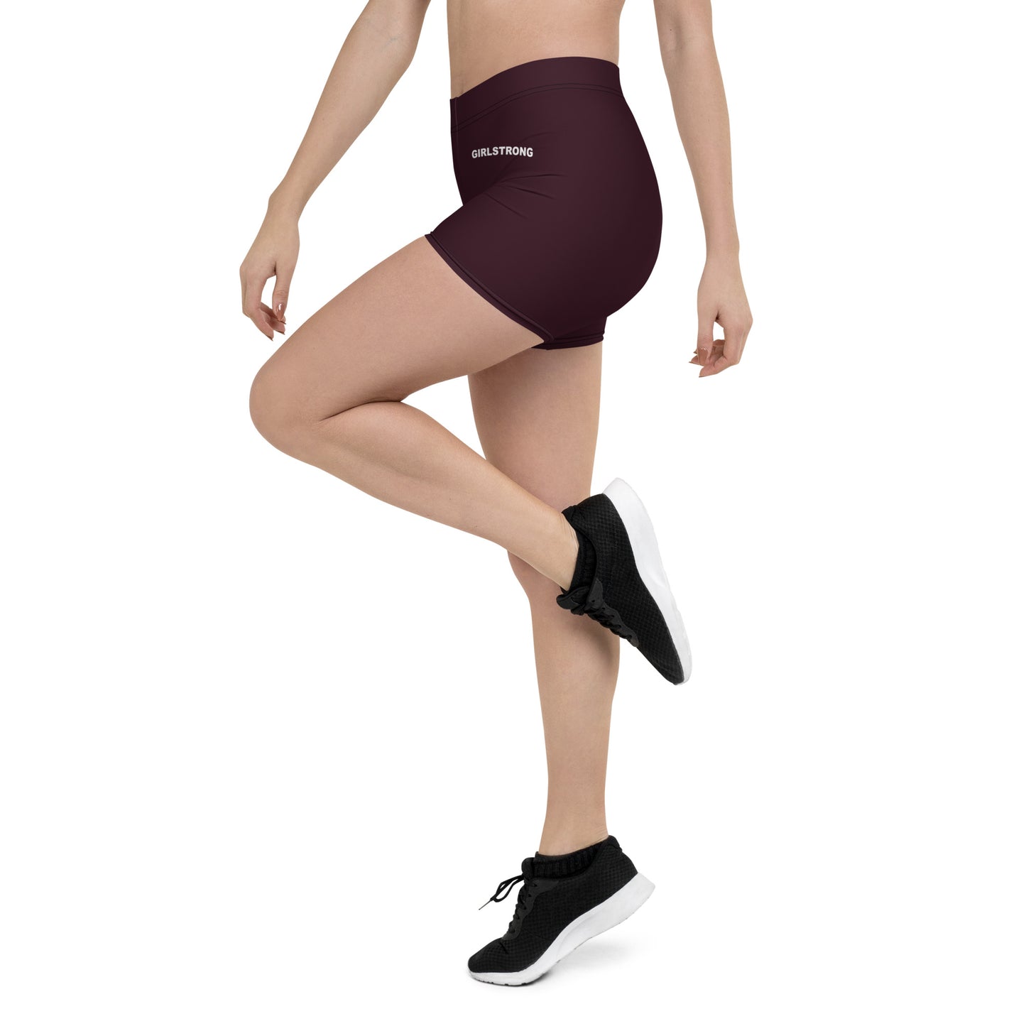 ELEVATED ESSENTIALS, SLIM AND SCULPT SHORTS CABERNET