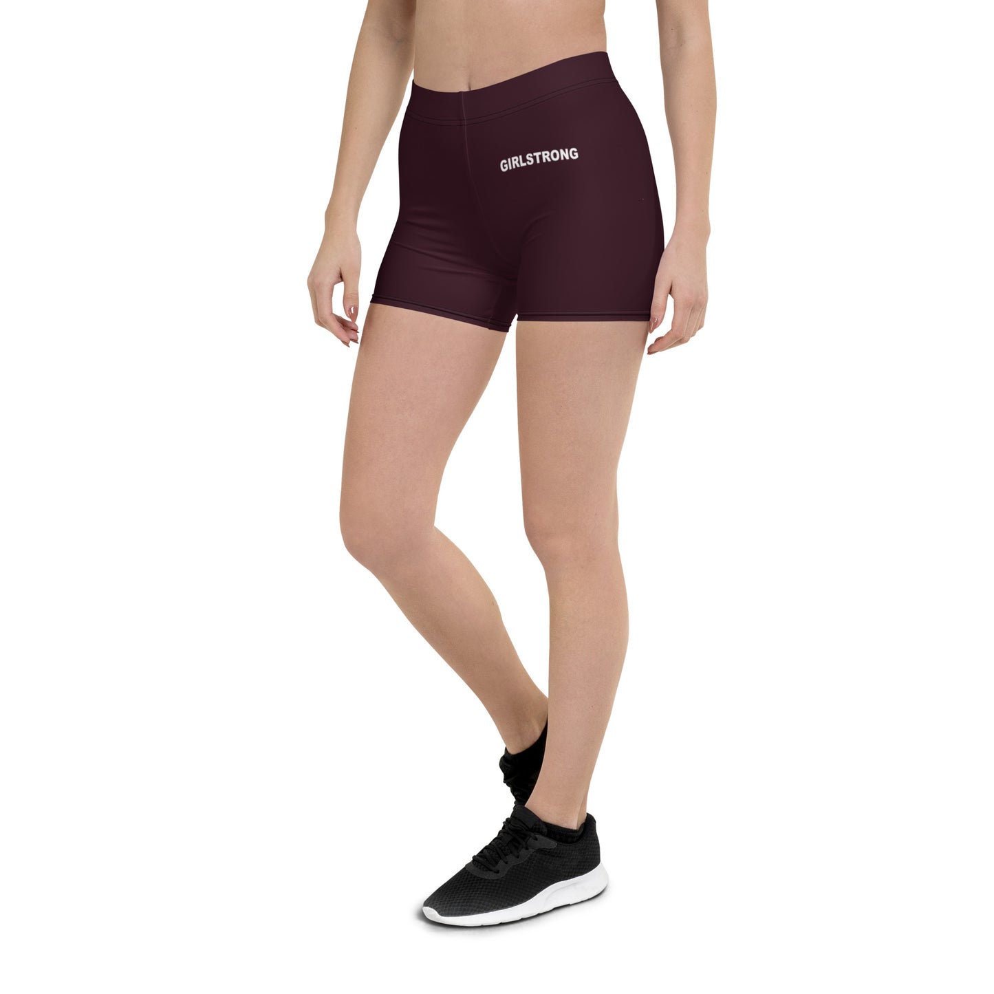 ELEVATED ESSENTIALS, SLIM AND SCULPT SHORTS CABERNET