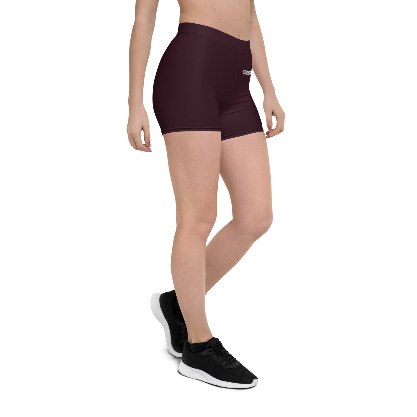 ELEVATED ESSENTIALS, SLIM AND SCULPT SHORTS CABERNET