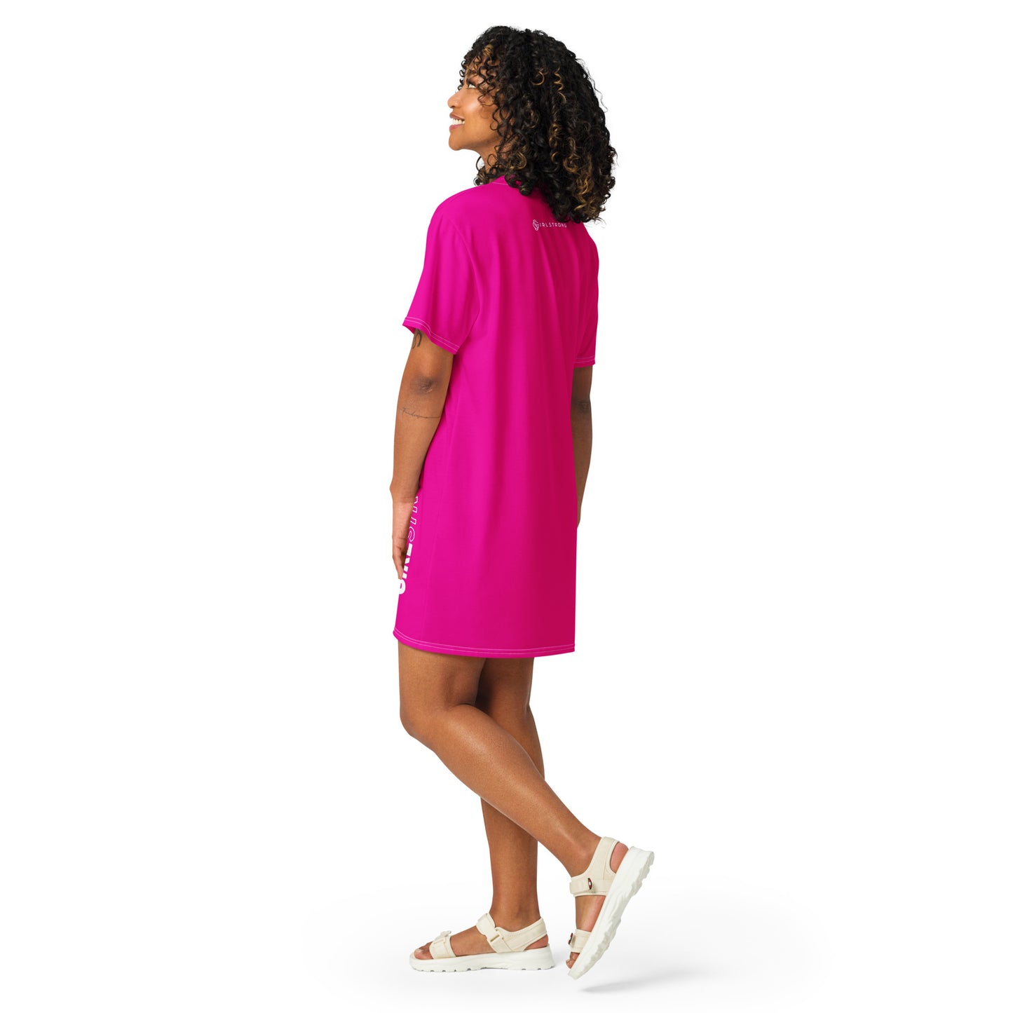 HOT SHOT, T-SHIRT DRESS POWER PINK GIRLSTRONG