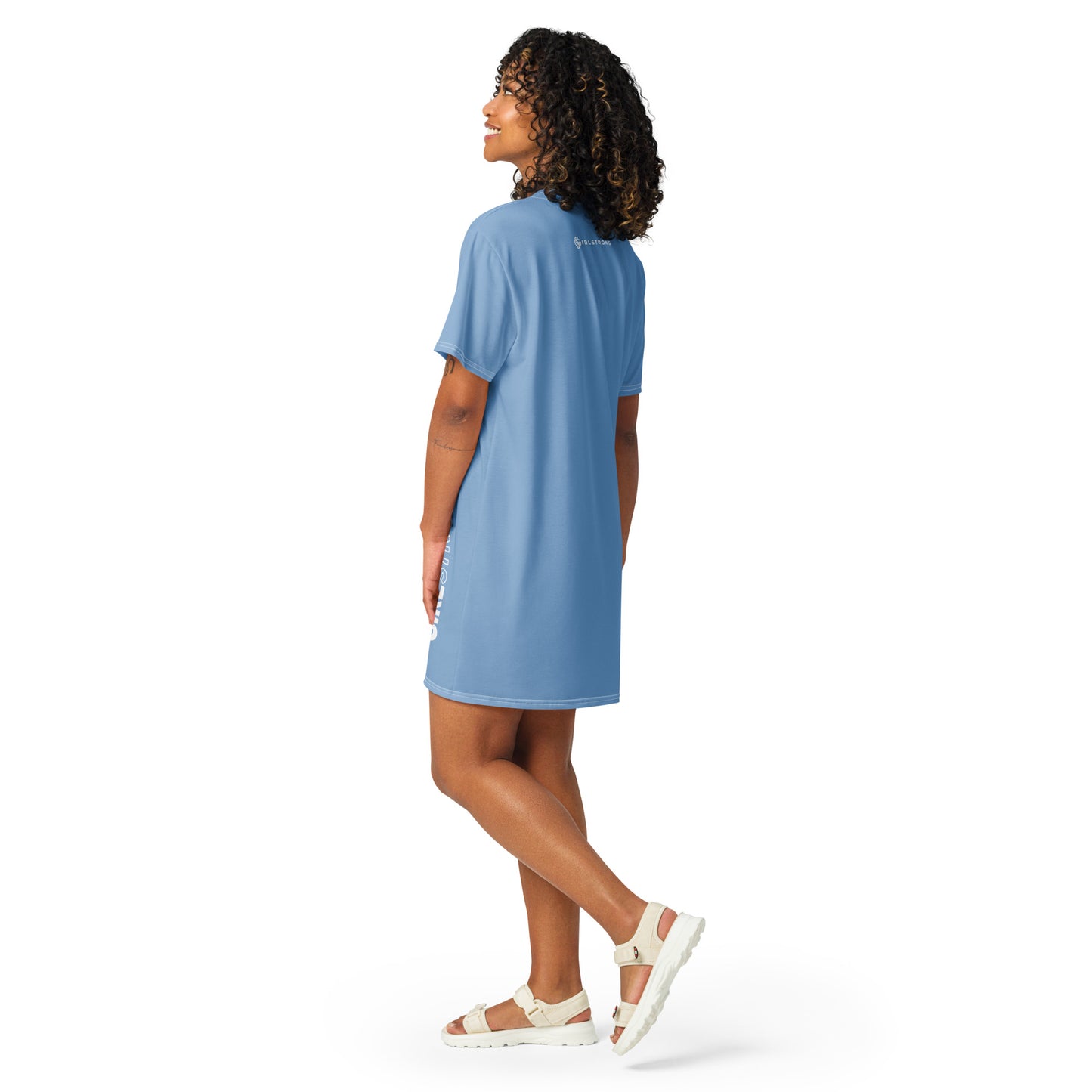 HOT SHOT, T-SHIRT DRESS BABY BLUE GIRLSTRONG