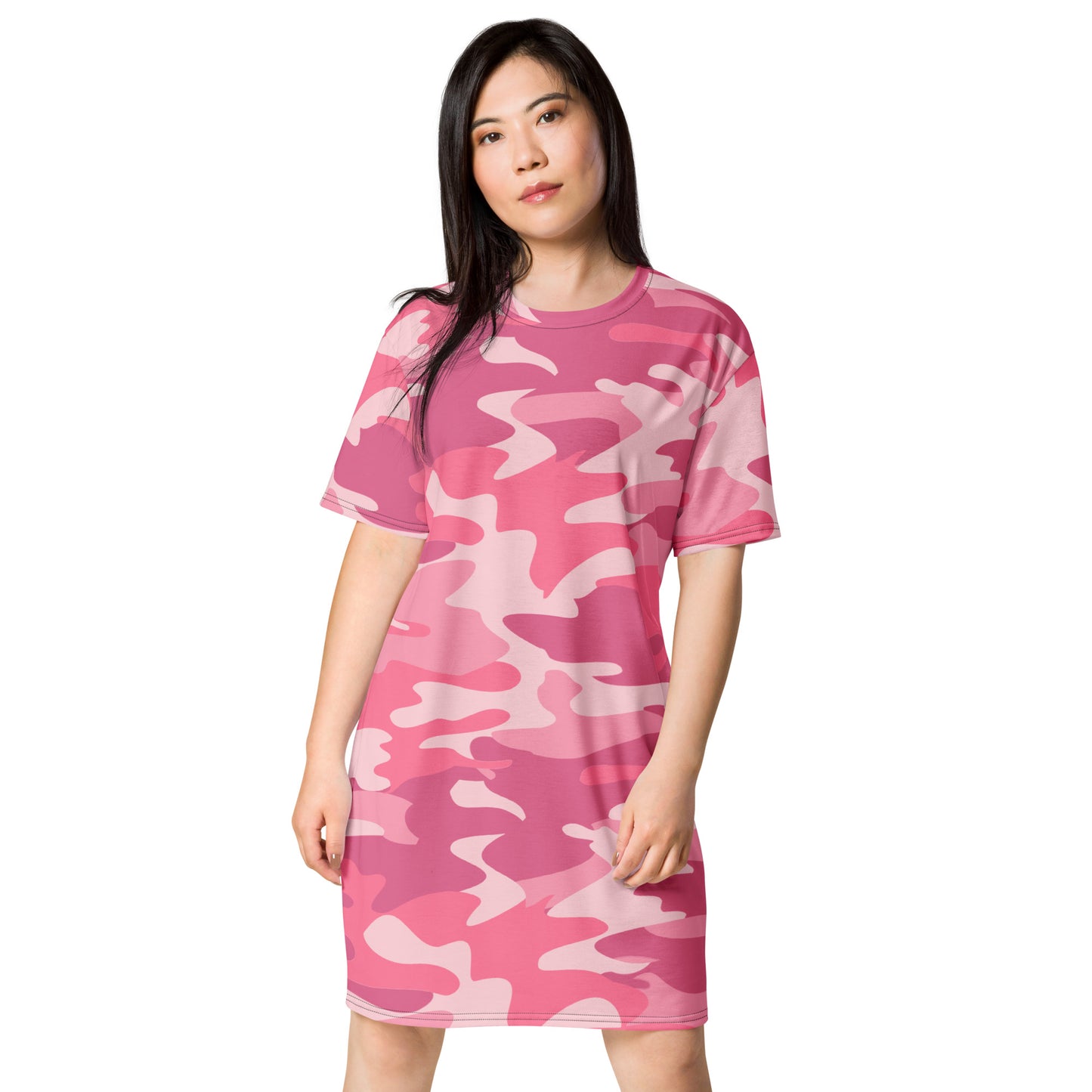 HOT SHOT, T-SHIRT DRESS PINK CAMO