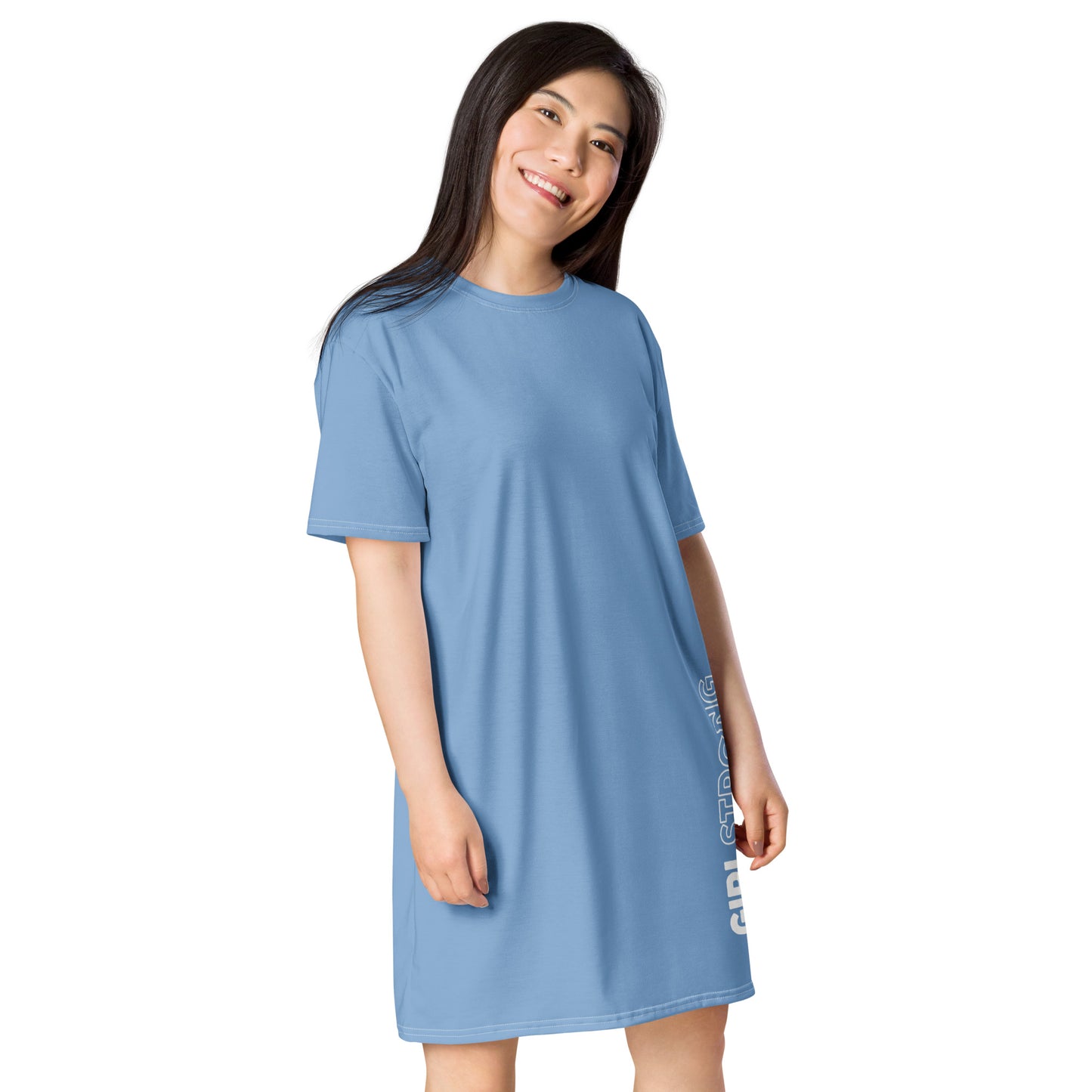 HOT SHOT, T-SHIRT DRESS BABY BLUE GIRLSTRONG