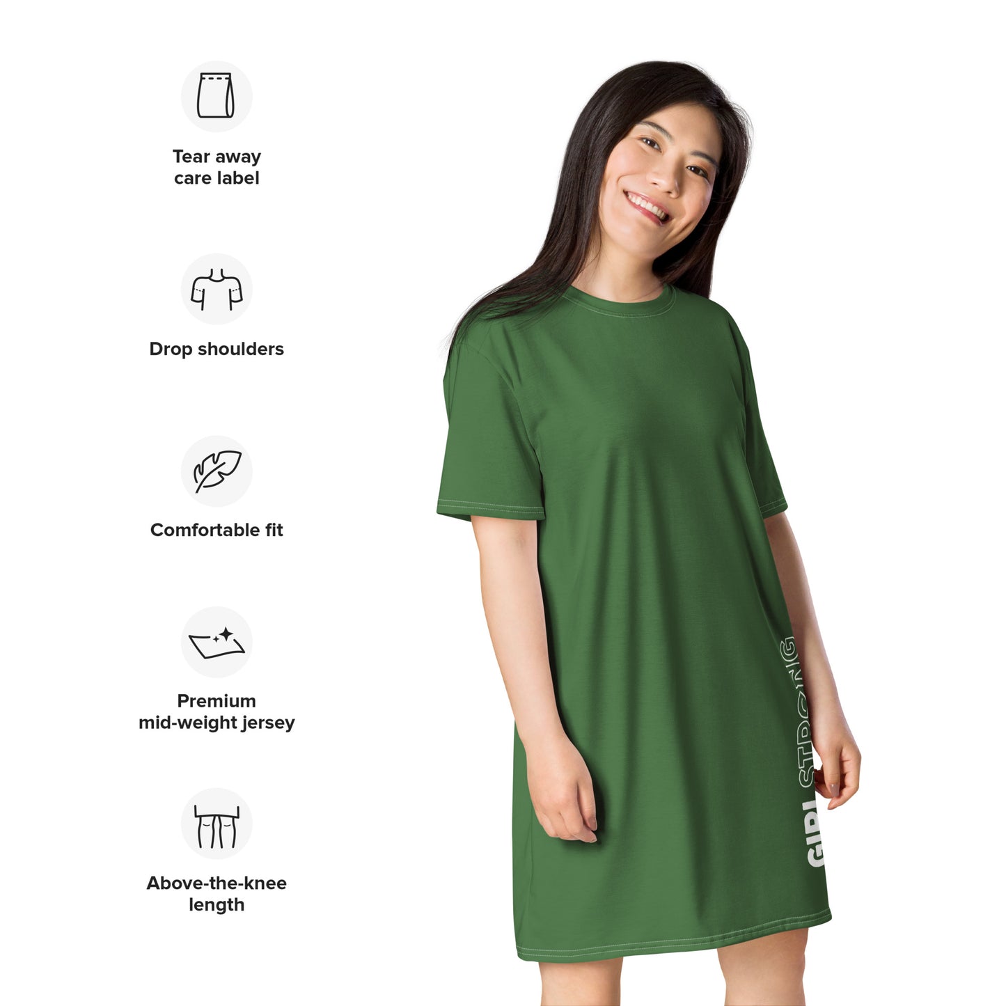 HOT SHOT, T-SHIRT DRESS WATERCRESS GIRLSTRONG