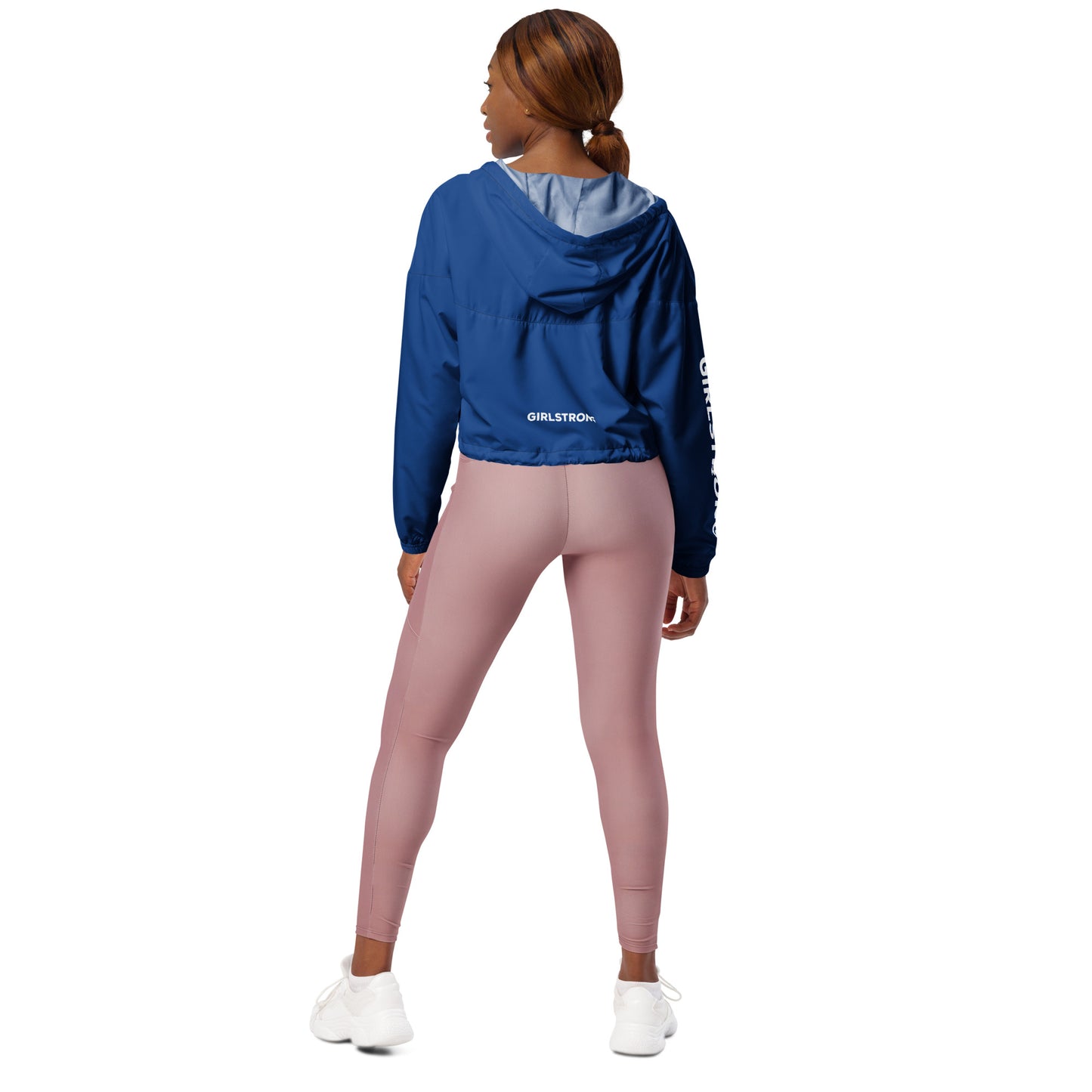 GIRLFRIEND PULLOVER CROP WINDBREAKER COBALT BLUE GIRLSTRONG