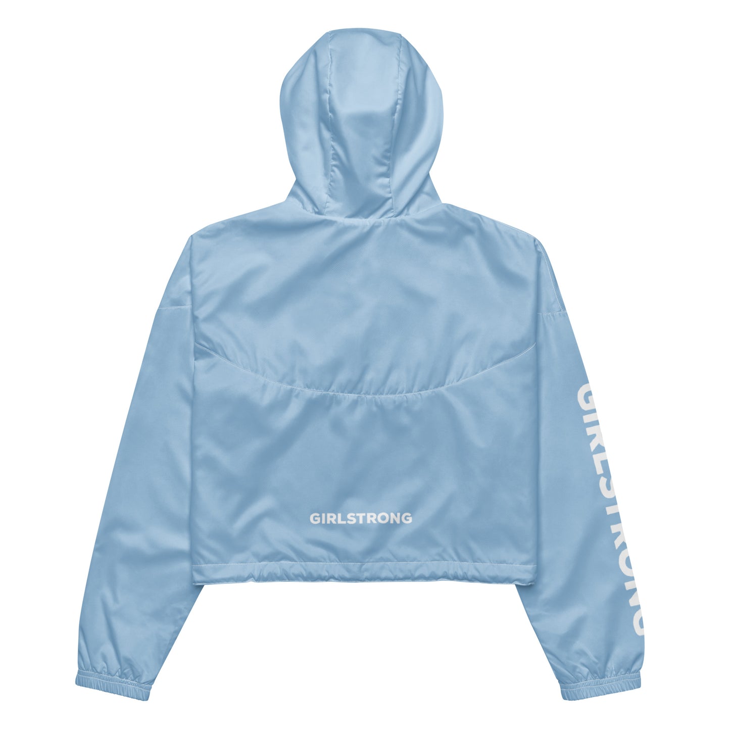 GIRLFRIEND PULLOVER CROP WINDBREAKER BABY BLUE GIRLSTRONG