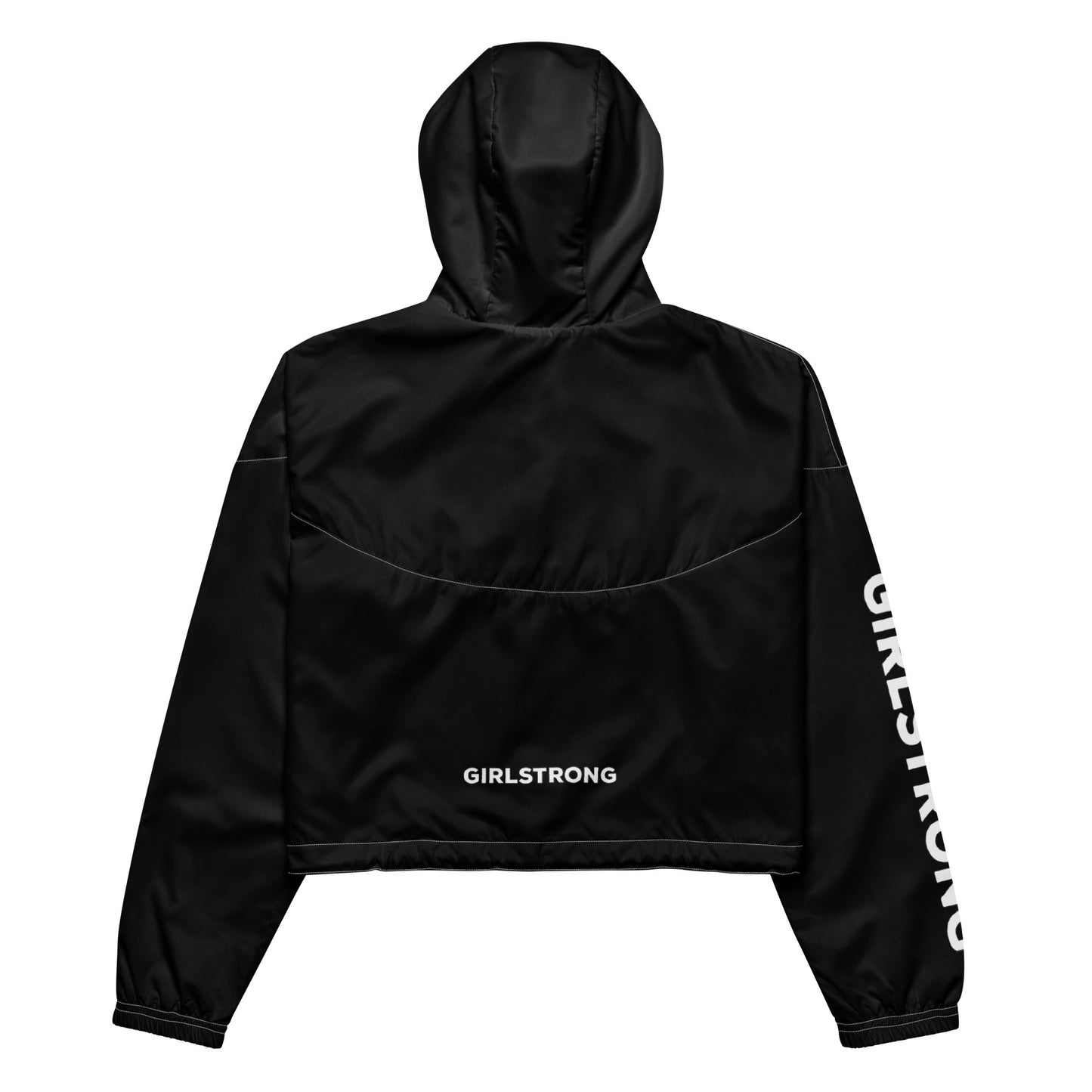 GIRLFRIEND PULLOVER CROP WINDBREAKER BLACK GIRLSTRONG