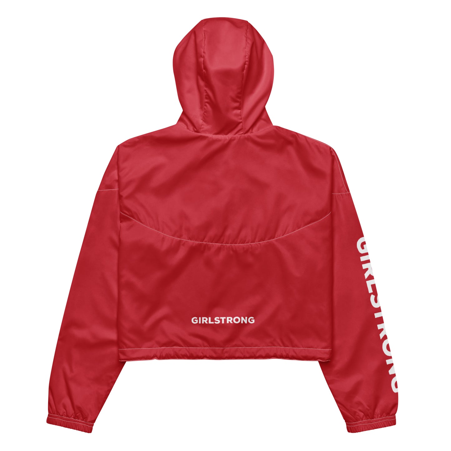 GIRLFRIEND PULLOVER CROP WINDBREAKER RETRO RED GIRLSTRONG