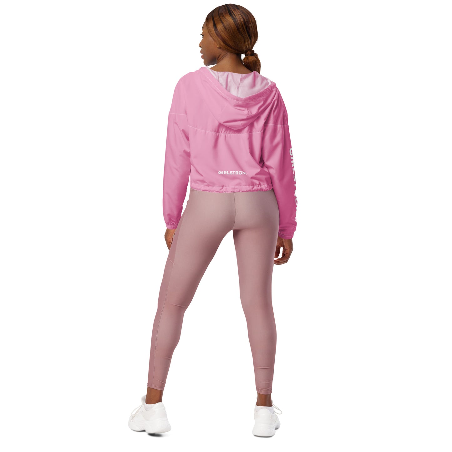 GIRLFRIEND PULLOVER CROP WINDBREAKER PRETTY PINK GIRLSTRONG