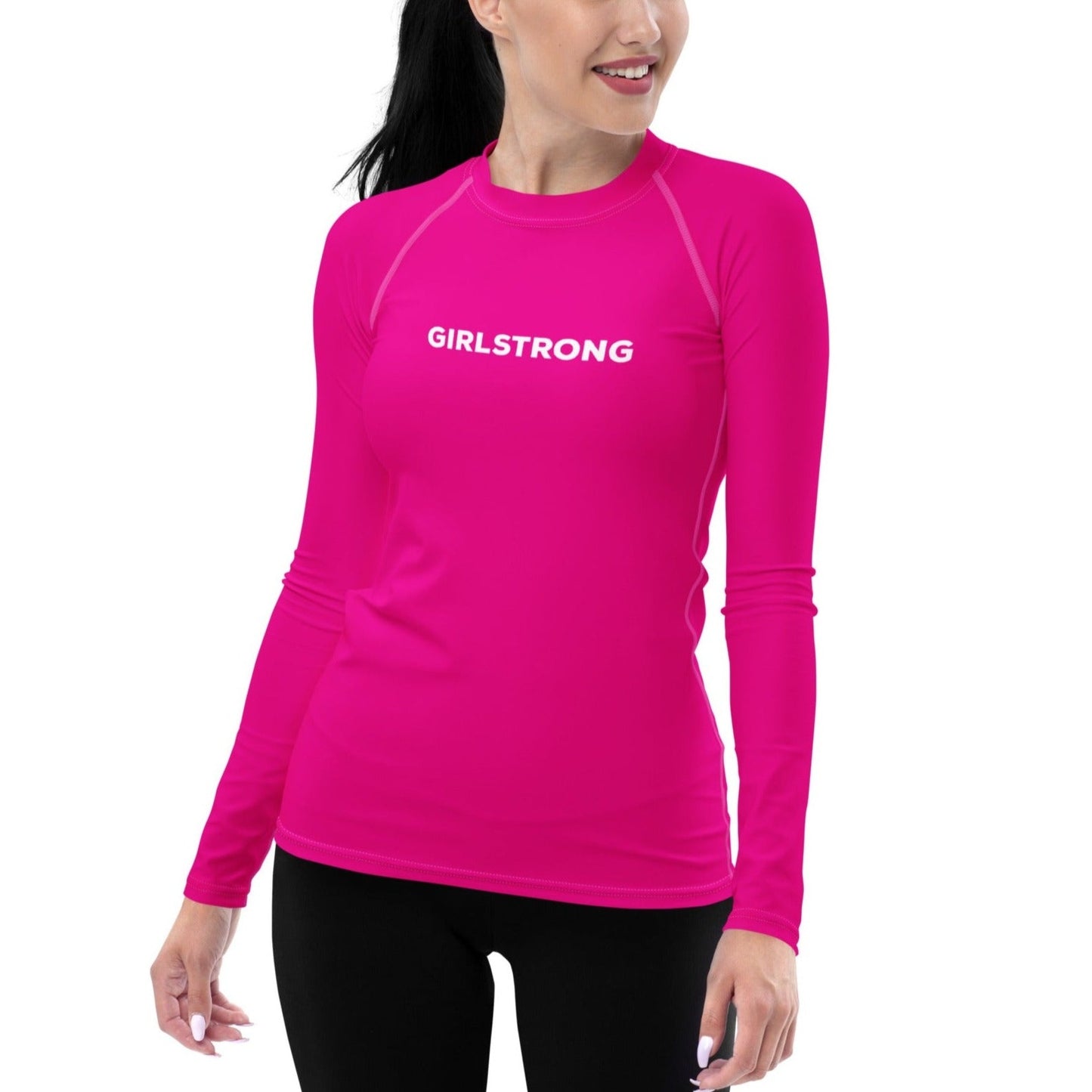 UPF 50 LONG SLEEVES RASH GUARD POWER PINK