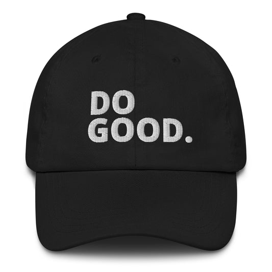 ELEVATED BASICS, BLACK BASEBALL CAP DO GOOD.