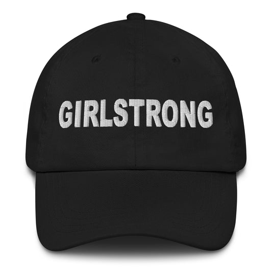 ELEVATED BASICS, BLACK BASEBALL CAP GIRLSTRONG AVAILABLE IN 12 COLORS