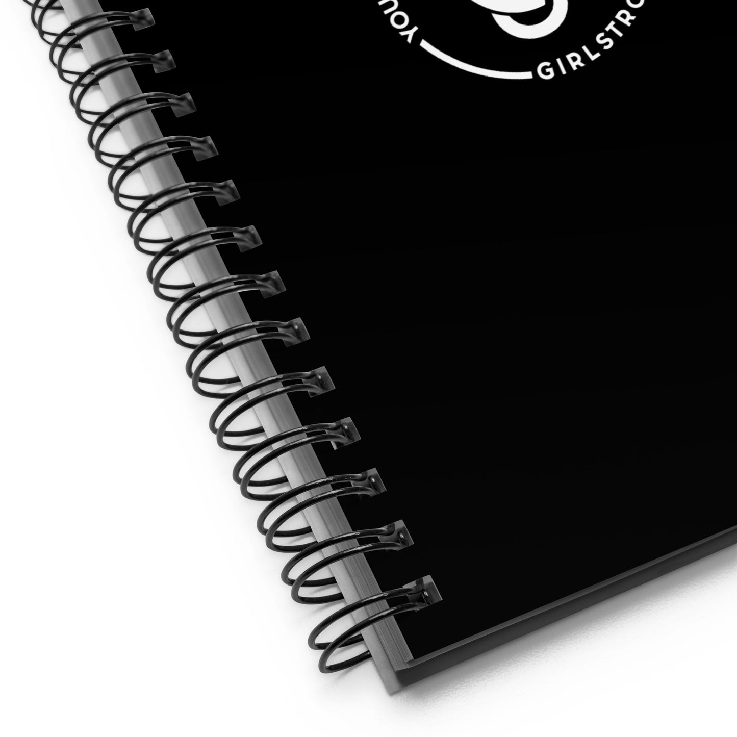 GIRLSTRONG Journal Spiral notebook black cover