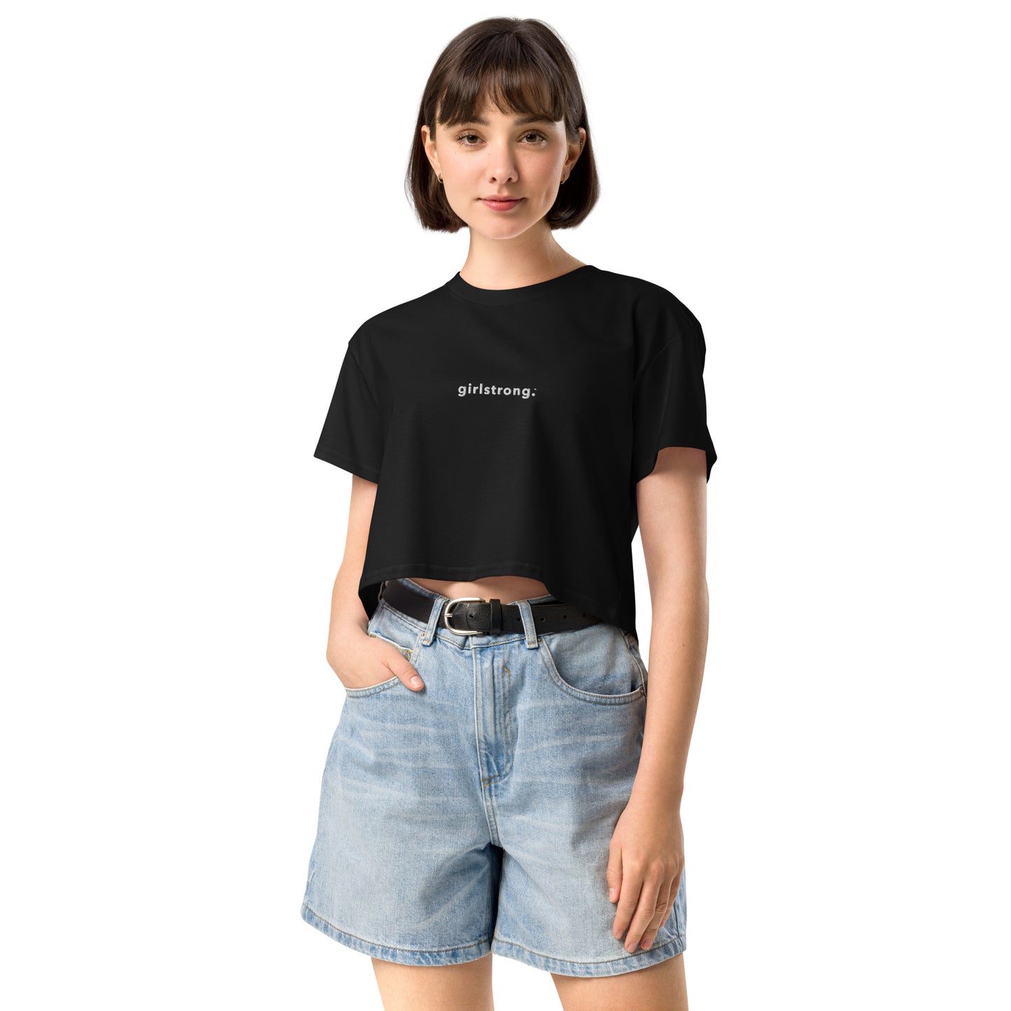 BOYFRIEND CROP TOP TEE GIRLSTRONG AVAILABLE IN 8 COLORS