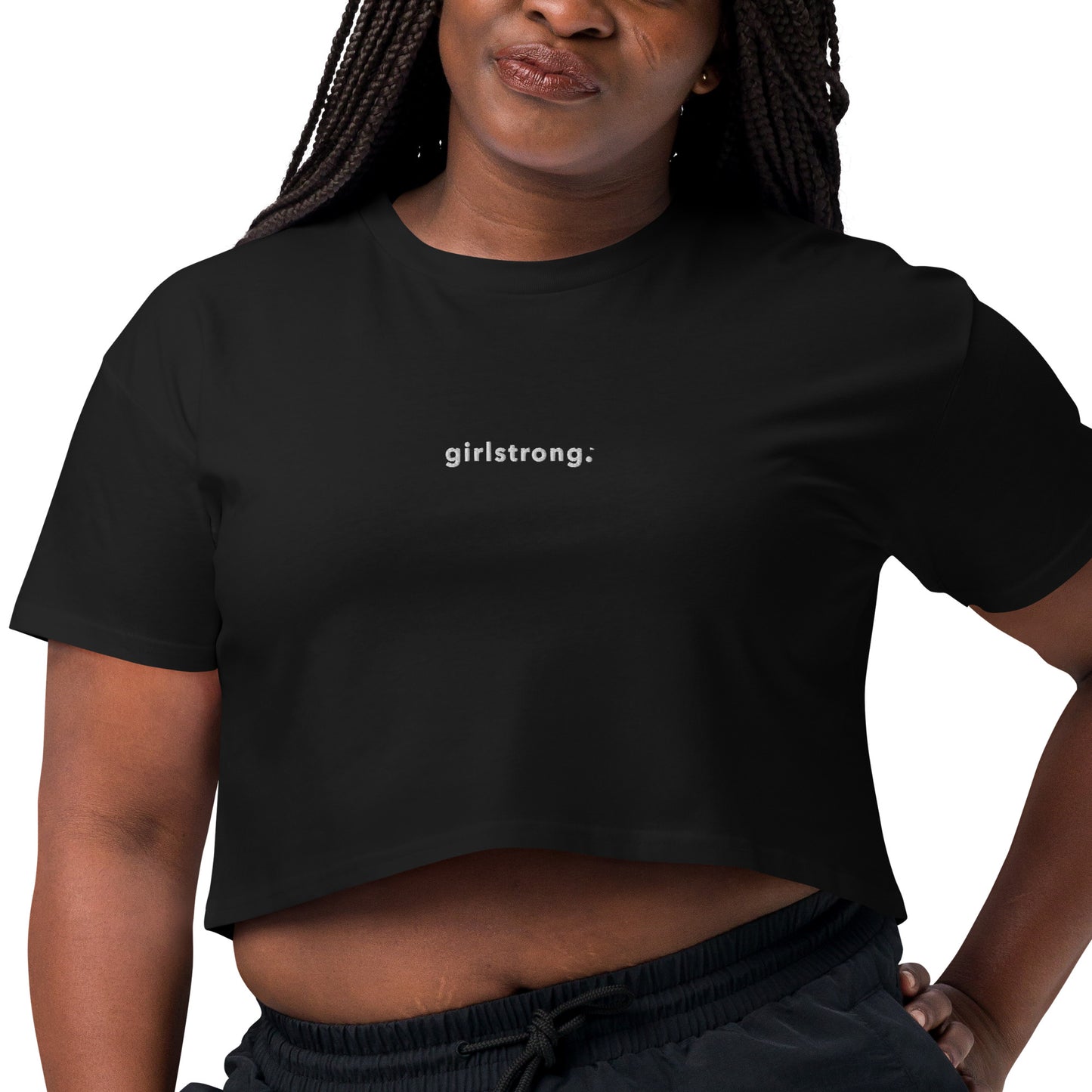 BOYFRIEND CROP TOP TEE GIRLSTRONG AVAILABLE IN 8 COLORS