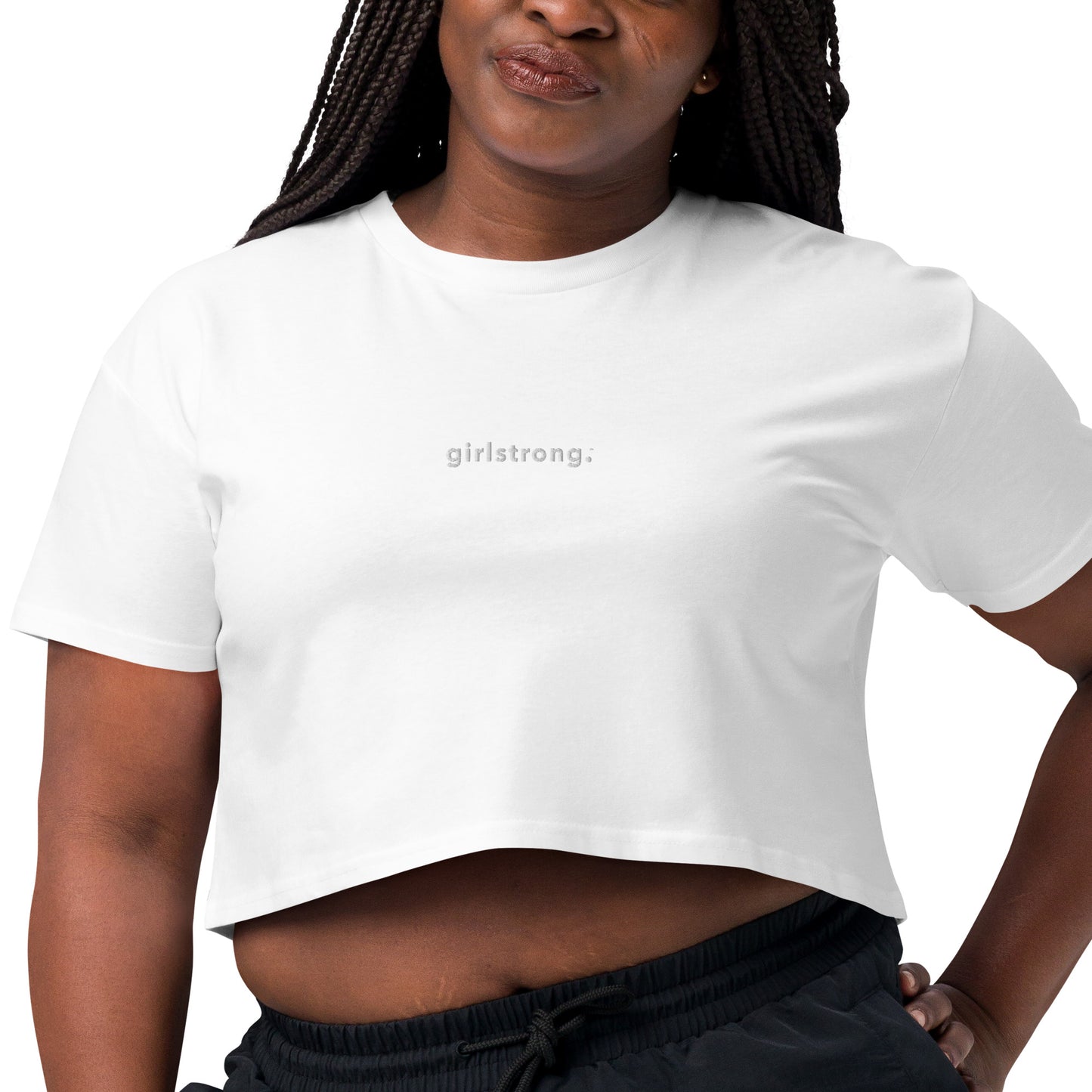 BOYFRIEND CROP TOP TEE GIRLSTRONG