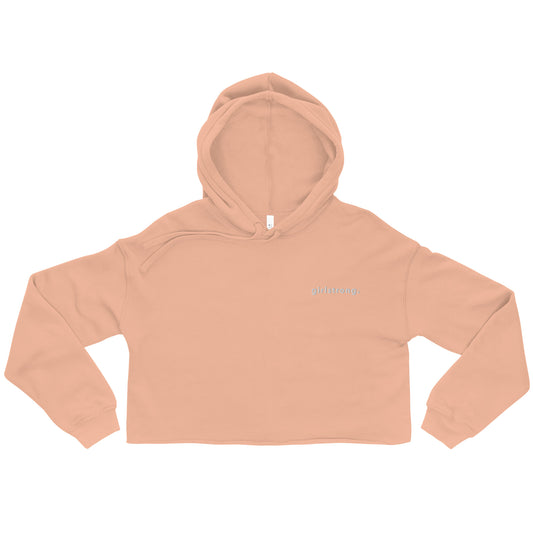 EVERYDAY GIRLSTRONG FLEECE CROPPED HOODIE - GIRLSTRONG GEORGIA PEACH