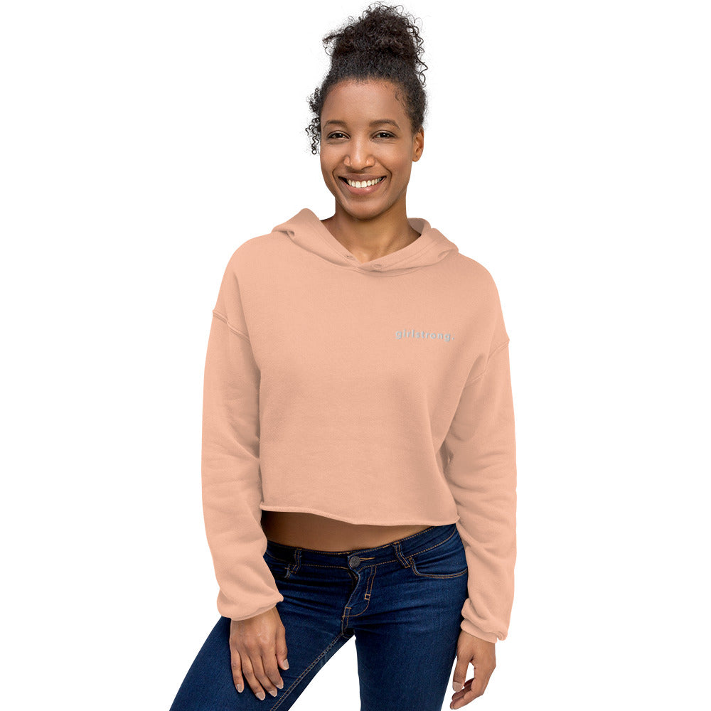 EVERYDAY FLEECE, COZY CHIC CROPPED HOODIE - GIRLSTRONG GEORGIA PEACH