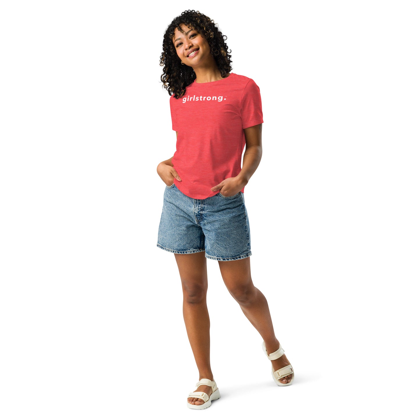 PERFECT FEMME FITTED RELAXED TEE HEATHER RED