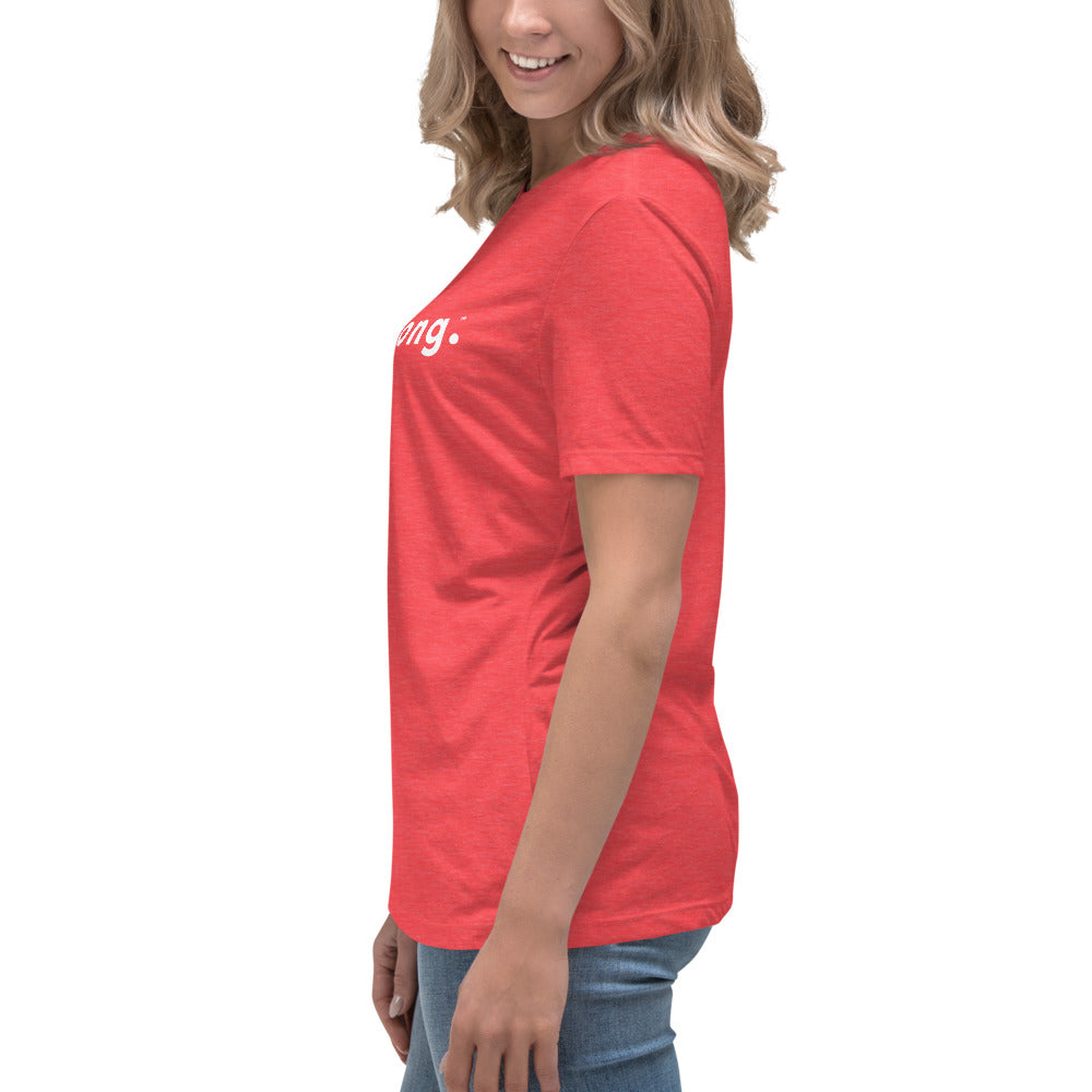 PERFECT FEMME FITTED RELAXED TEE HEATHER RED