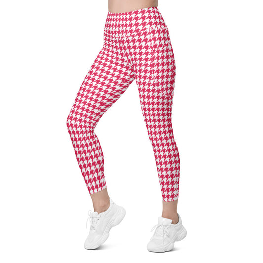 Stylish and fashionable houndstooth print leggings for women-girlstronginc.com