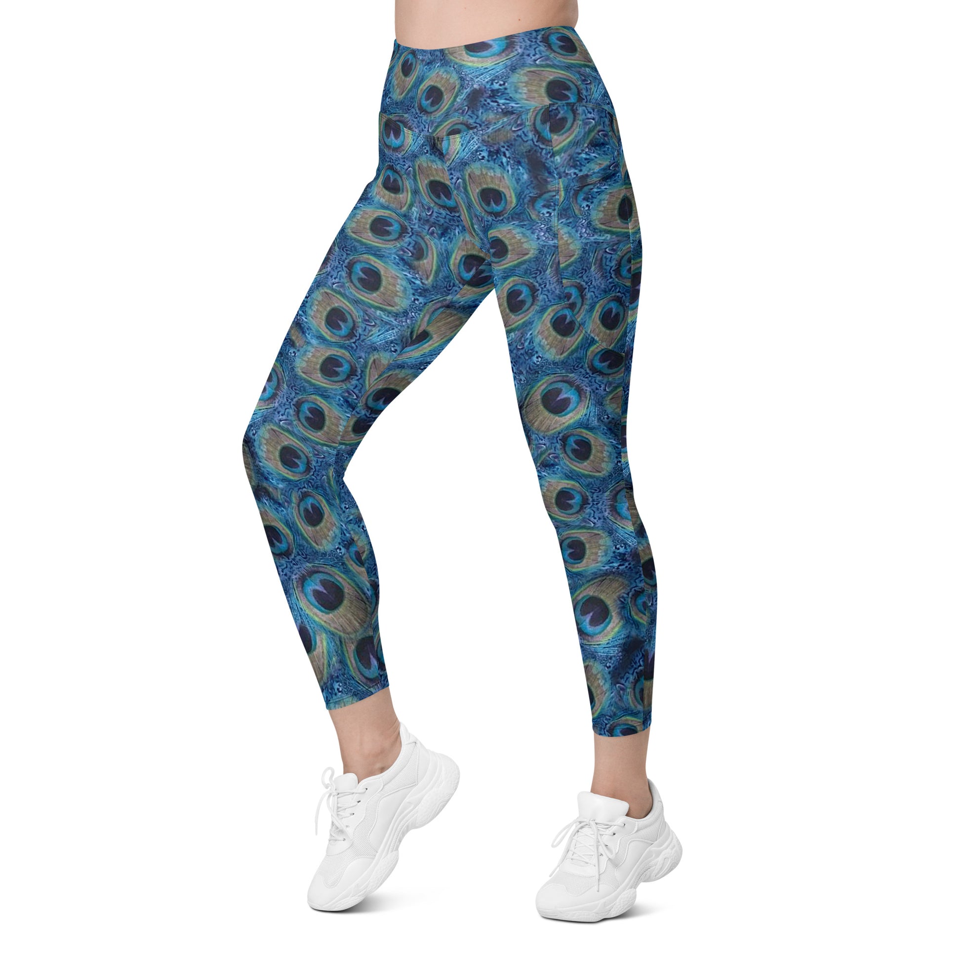 High Waisted Printed Women's Leggings With Pocket