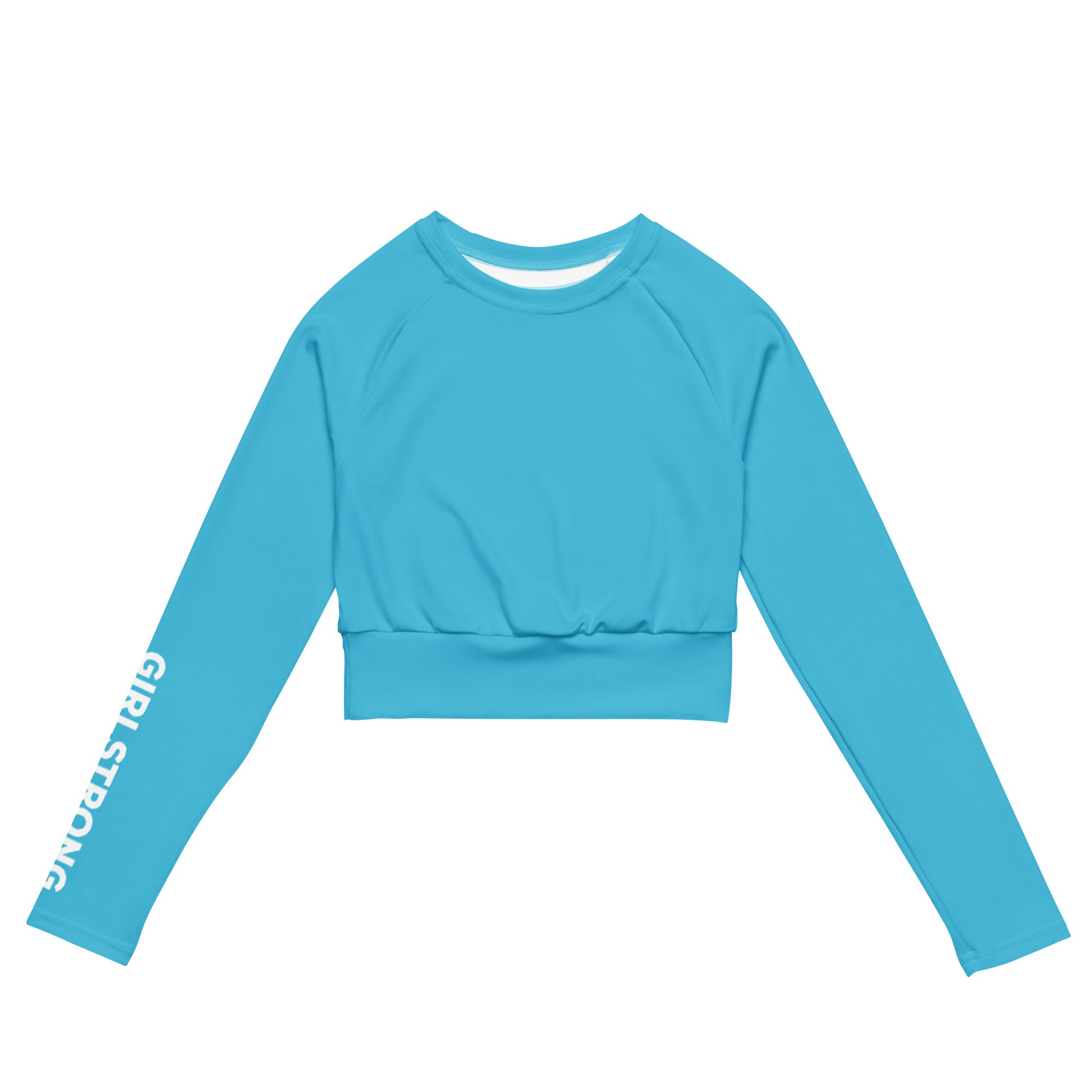 GirlStrong Long Sleeve Blue Crop Top