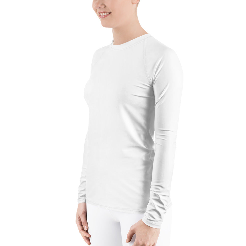 UPF 50 LONG SLEEVES RASH GUARD WHITE