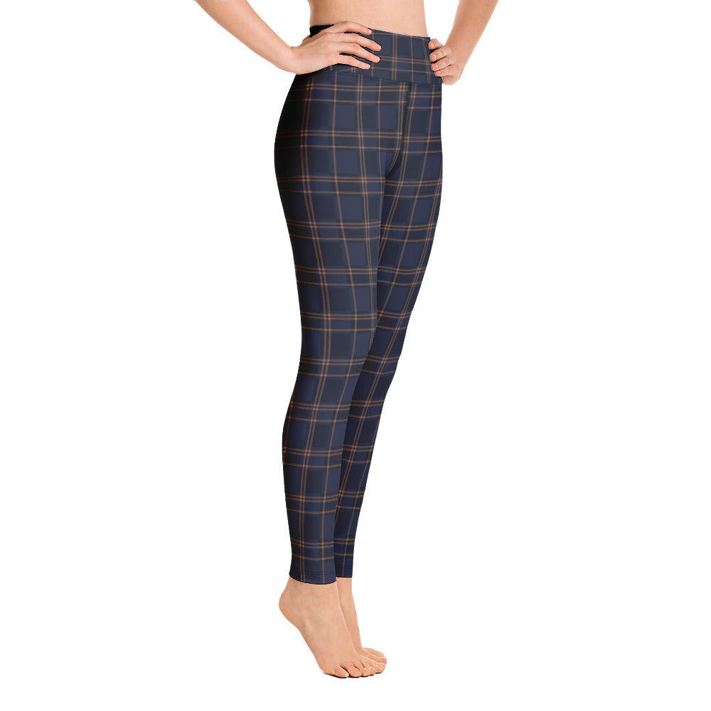 Navy blue hotsell plaid leggings