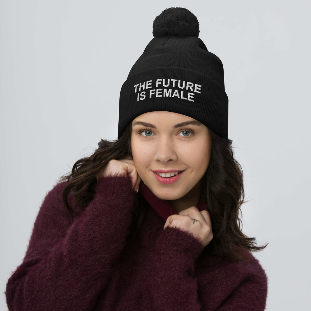 COZY,WARM POM POM BEANIE BLACK