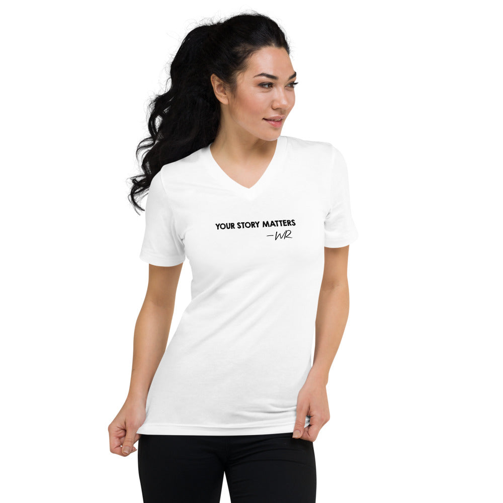 BEST FIT, BEST FEEL TEE WHITE - YOUR STORY MATTERS. WHITNEY REYNOLDS